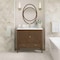 James Martin Vanities 36'' Vanity, Mid Century Walnut w/ Single Hole 3 CM White Zeus Quartz Top & Backsplash 485-V36-WLT-1WZ - alternate 5